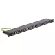 Delock patch panel 24 port Cat6 0.5U 19" árnyékolt fekete (43316)