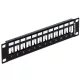 Delock 10  Keystone Patch Panel 12 portos fém, fekete színű