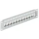 Delock 10  Keystone Patch Panel 12 portos fém, szürke színű