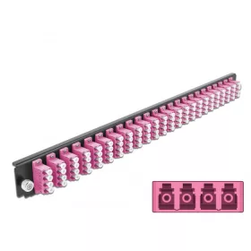   Delock 19  kötő doboz első panele 24 porttal LC Quad ibolya (43373)