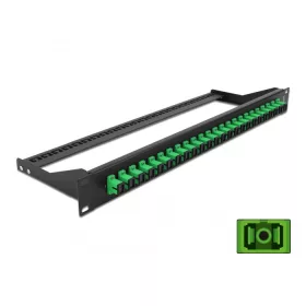   Delock 19  száloptikás csatlakozó panel 24 portos SC Simplex zöld