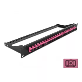   Delock 19  száloptikás csatlakozó panel 24 portos SC Simplex ibolya