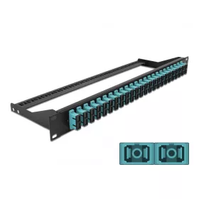   Delock 19  száloptikás csatlakozó panel 24 portos SC Duplex vízkék