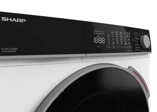 SHARP ES-NFL214CWDA-EE Elöltöltős mosógép (12kg, 1400 ford.) fehér