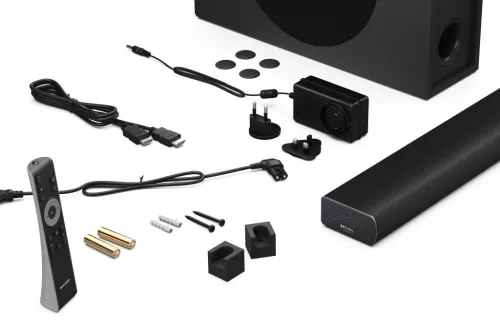 SHARP HT-SBW320 2.1 Dolby Atmos / DTS:X hangprojektor vezeték nélküli mélynyomóval fekete