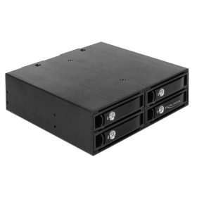   Delock 5.25  mobil rack 4 x 2.5  SATA / SAS HDD / SSD - hez 12 Gb/s sebességu