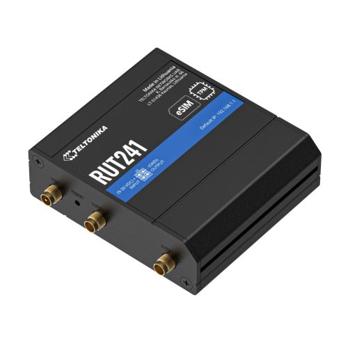 Teltonika RUT241 eSIM | Industrial 4G LTE router | Cat 4, 2x RJ45 100Mb/s, eSIM