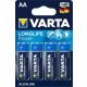 VARTA LONGLIFE POWER ceruza/ AA/ LR06 elem BL4