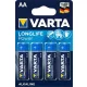 VARTA LONGLIFE POWER ceruza/ AA/ LR06 elem BL4