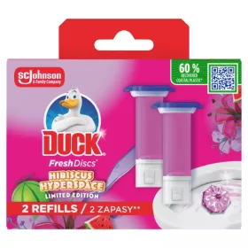   Duck® Fresh Discs zselés WC-öblítő korong utántöltő 2x36 ml Hibiscus Hyperspace
