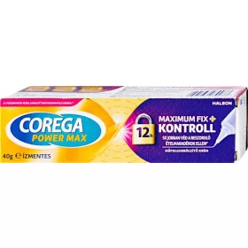   Corega Maximum Fix+Kontroll ízmentes műfogsorrögzítő krém 40 g