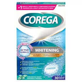   Corega Whitening antibakteriális hatású műfogsortisztító tabletta 30 db