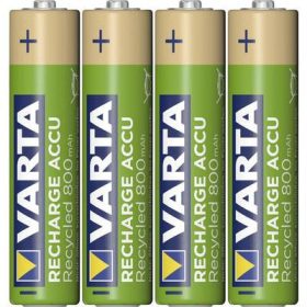   VARTA RECYCLED akkumulátor mikro/ AAA 800 mAh BL4 25% újrahasznosított tartalommal