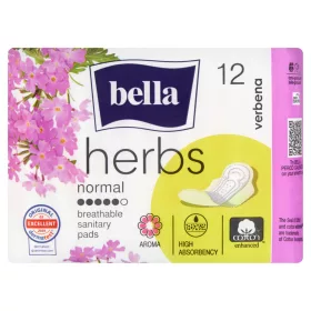 BELLA HERBS Egészségügyi Betét Verbena Vasfű 12 db