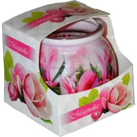 Üvegpoharas illatgyertya 70 g Magnolia