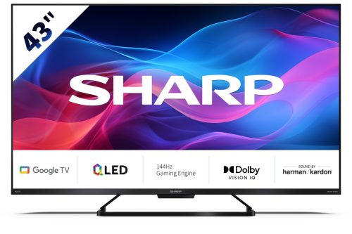 SHARP 43GR8265E 108cm-es 4K UHD 144Hz QLED Google TV