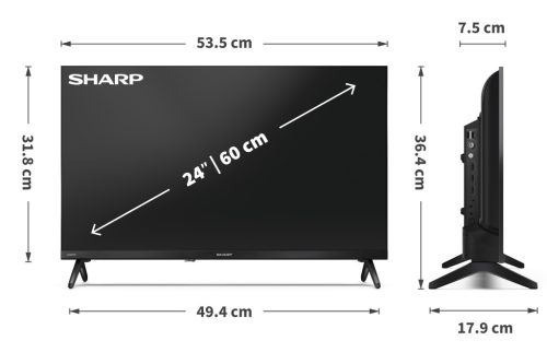 SHARP 24HF2265E 60cm-es HD Ready LED Google TV