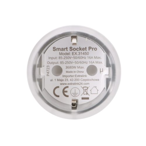 Extralink Smartlife Smart Socket SC Pro | Smart Plug | Zigbee, Homekit, Tuya, 3680W