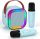 Extralink Kids Mini Karaoke LED Speaker 2x Mic Blue | Karaoke Set | speaker, 2x microphone, Bluetooth, AUX, SD card slot, RGB lighting