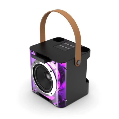 EXTRALINK LIFESTYLE BOX KARAOKE SPEAKER BLACK DUAL MICROPHONE