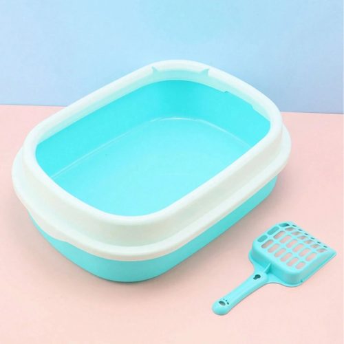 EXTRALINK PETS KUWETA DLA KOTA Z ŁOPATKĄ TOALETA NA ŻWIREK Z RAMKĄ OTWARTA DUŻA PET-847