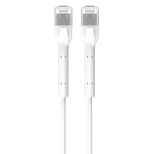 EXTRALINK LAN PATCHCORD CAT.6A U/FTP 0,5M 1GBIT BENDABLE BOOTED FOILED TWISTED PAIR BARE COPPER WHITE