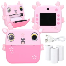   Extralink Set | Thermal Printer EPP-005 Pink + Thermal Paper 3 Rolls |