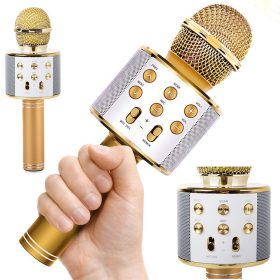   Extralink | Wireless Microphone | with Speaker, Bluetooth, Gold