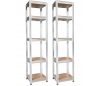 Extralink | Set of two 5-level shelves | 180x40x40 cm, 175 kg