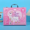 Extralink Art Set for Painting, Pink Unicorn with 88 Pieces