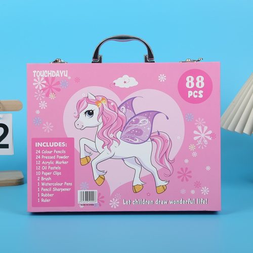 Extralink Art Set for Painting, Pink Unicorn with 88 Pieces