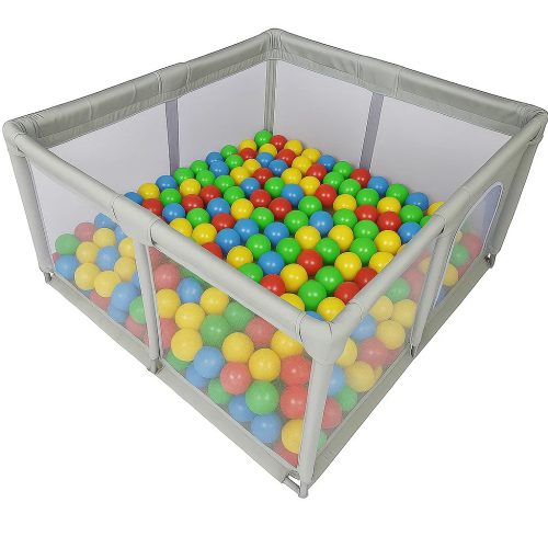 Extralink Kids | Children's playpen | steel, playground, 127x127x68cm + 30 balls