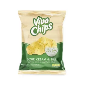 Viva chips 100 g Tejfölös-kapros ízű