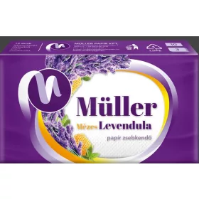 Müller papírzsebkendő 10x10 db Mézes Levendula