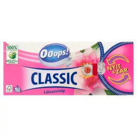   Ooops! papírzsebkendő Classic 3 rétegű 90 db Lótuszvirág Open & Close