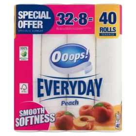   Ooops! Everyday (Vanessa) toalettpapír 3 rétegű 32+8 tekercs Barack