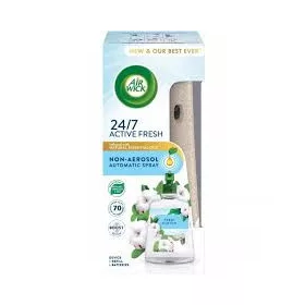   AirWick Active Fresh készülék és utántöltő - Friss pamut 228 ml