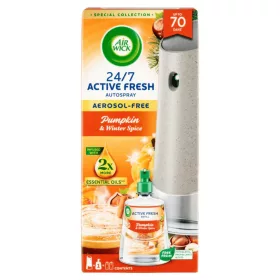   AirWick Active Fresh készülék és utántöltő - Fűszeres sütőtök varázs 228 ml