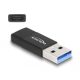 Delock USB 3.2 Gen 2 adapter A-típusú USB apa - USB Type-C anya fekete (60001)