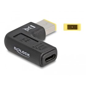   DeLock notebook töltő adapter USB-C anya -> Lenovo 11,0 x 4,5 mm apa hajlított (60003)