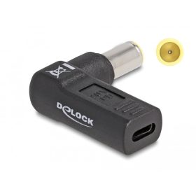   Delock Laptop töltőkábel adapter USB Type-C  anya - IBM 7,9 x 5,5 mm apa 90  fokban hajlított