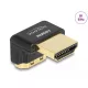 Delock HDMI adapter apa - anya 90 fok lefelé néző csatlakozódugóval 8K60Hz fém (60016)