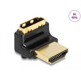   Delock HDMI apa - anya adapter 90 fok felfelé néző csatlakozódugóval 8K60 Hz fém (60017)