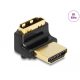 Delock HDMI apa - anya adapter 90 fok felfelé néző csatlakozódugóval 8K60 Hz fém (60017)