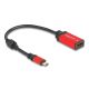 Delock USB Type-C  - DisplayPort adapter (DP Alt Mode) 8K 30 Hz-hez HDR piros (60052)