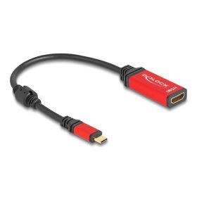   Delock USB Type-C  - HDMI adapter (DP Alt Mode) 8K 60 Hz-hez HDR funkcióval piros