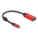 Delock USB Type-C  - HDMI adapter (DP Alt Mode) 8K 60 Hz-hez HDR funkcióval piros