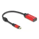 Delock USB Type-C  - HDMI adapter (DP Alt Mode) 8K 60 Hz-hez HDR funkcióval piros
