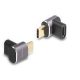 Delock USB Adapter 40 Gbps USB Type-C  PD 3.0 100 W csatlakozódugóval - csatlakozóhüvellyel, ívelt 8K 60 Hz fém kompakt