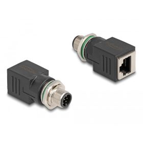   Delock M12 adapter A-kódolt 8 tűs apa - RJ45 anya egyenes (60063)